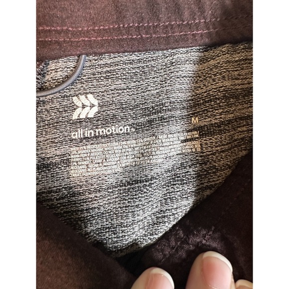 All in Motion Active Soft Gym Pants Size M Maroon Stretch Drawstring Athleisure - Picture 5 of 5